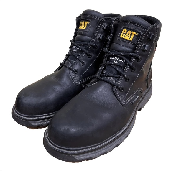 Caterpillar Other - Caterpillar Mens Precision Comp Toe Waterproof Work & Safety Boots Black 9 Wide